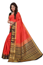 Women's Tusser Silk Kanjivaram Saree With Blouse