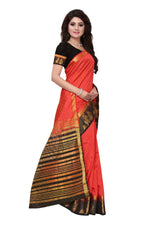 Women's Tusser Silk Kanjivaram Saree With Blouse
