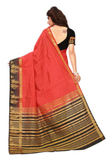 Women's Tusser Silk Kanjivaram Saree With Blouse