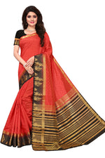 Women's Tusser Silk Kanjivaram Saree With Blouse