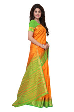 Women's Tusser Silk Kanjivaram Saree With Blouse