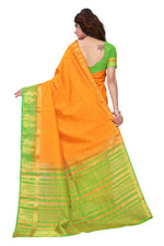 Women's Tusser Silk Kanjivaram Saree With Blouse