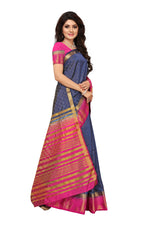 Women's Tusser Silk Kanjivaram Saree With Blouse