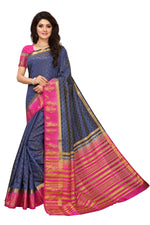 Women's Tusser Silk Kanjivaram Saree With Blouse