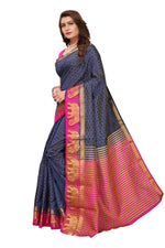 Women's Tusser Silk Kanjivaram Saree With Blouse