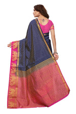Women's Tusser Silk Kanjivaram Saree With Blouse