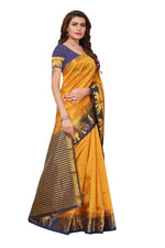 Women's Tusser Silk Kanjivaram Saree With Blouse