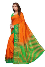 Women's Tusser Silk Kanjivaram Saree With Blouse