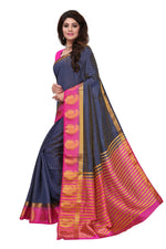 Women's Tusser Silk Kanjivaram Saree With Blouse