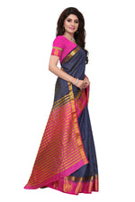 Women's Tusser Silk Kanjivaram Saree With Blouse