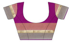 Womens Wine Color Cotton Silk Saree With Plain With Jari Border Work