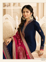 Women Rama Color  Printed Ethnic Salwar Suit