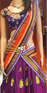 Womens Wine Color  SATIN Lehanga Choli